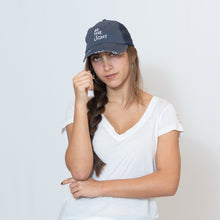 Load image into Gallery viewer, Be the Light Unisex Frayed Trucker Cap in Navy
