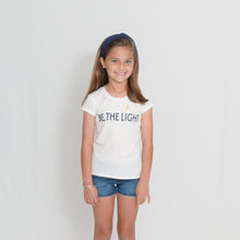 Load image into Gallery viewer, Girls - White - Be the Light Short Sleeve T-shirt
