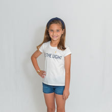 Load image into Gallery viewer, Girls - White - Be the Light Short Sleeve T-shirt
