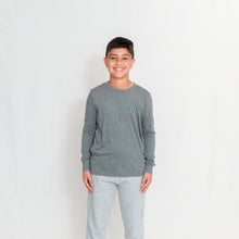 Load image into Gallery viewer, Gray Youth Fleece Joggers with Pockets and Be the Light Design on Left Thigh
