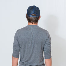 Load image into Gallery viewer, Be the Light Unisex Frayed Baseball Cap in Navy
