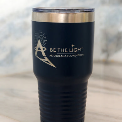 Ari Arteaga Foundation Be the Light 30 oz. Stainless Steel Tumbler in Black