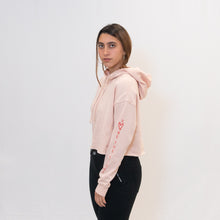 Load image into Gallery viewer, Be the Light Ari Arteaga Foundation Cropped Hooded Sweatshirt in Blush
