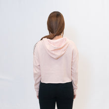 Load image into Gallery viewer, Be the Light Ari Arteaga Foundation Cropped Hooded Sweatshirt in Blush Rear View
