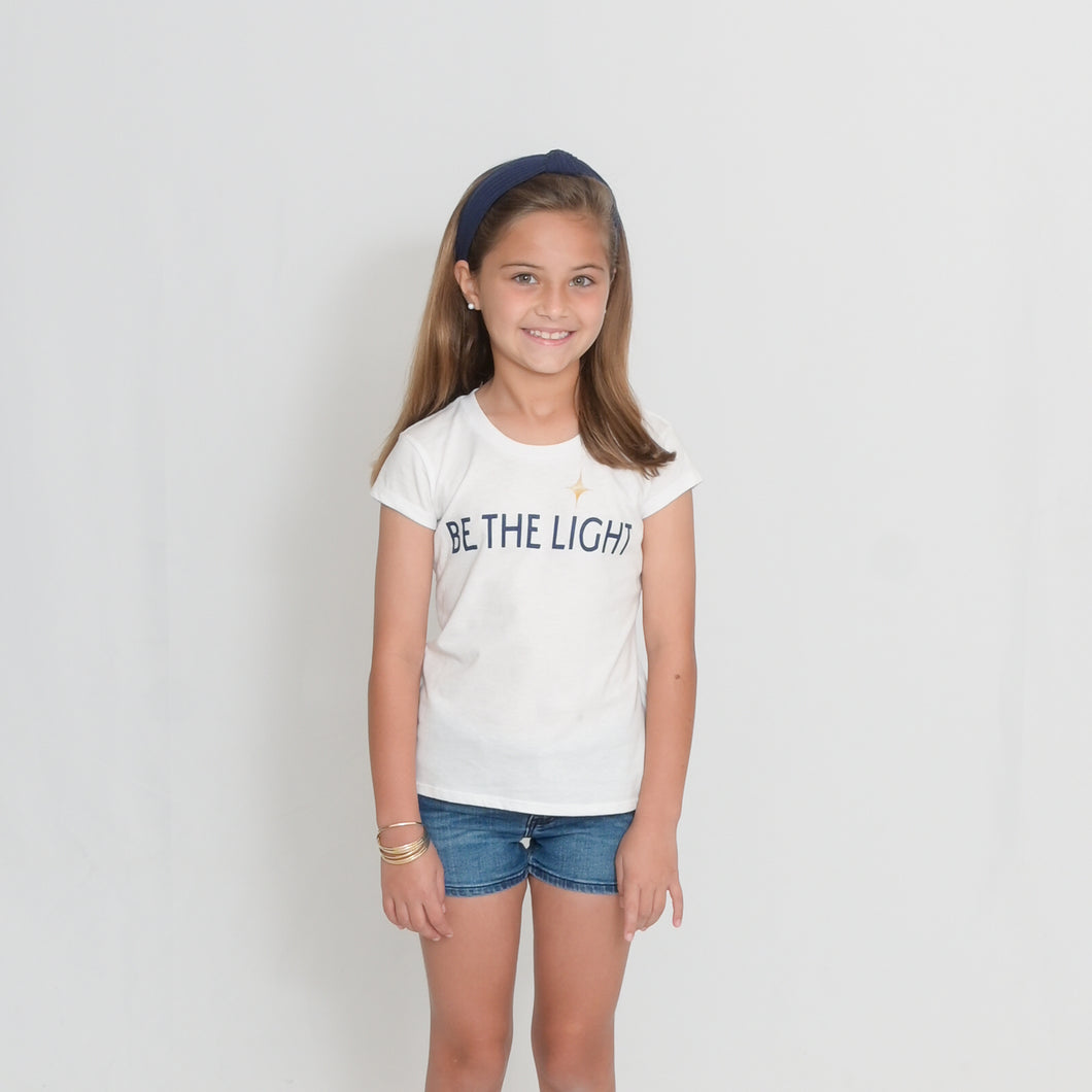 Girls - White - Be the Light Short Sleeve T-shirt