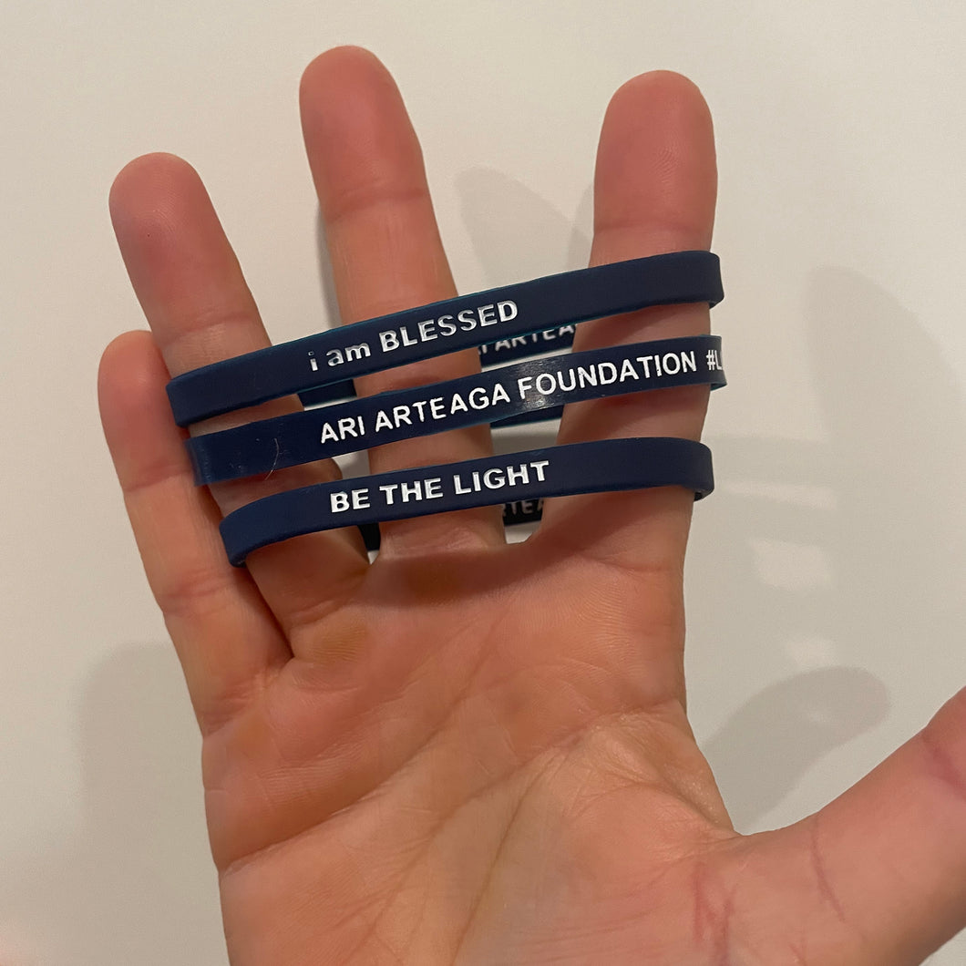Be the Light/I am Blessed Small Bracelet Ari Arteaga Foundation 