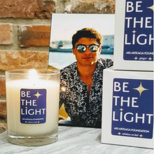 Load image into Gallery viewer, Be the Light Ari Arteaga Foundation Scented Candle with Ari photo
