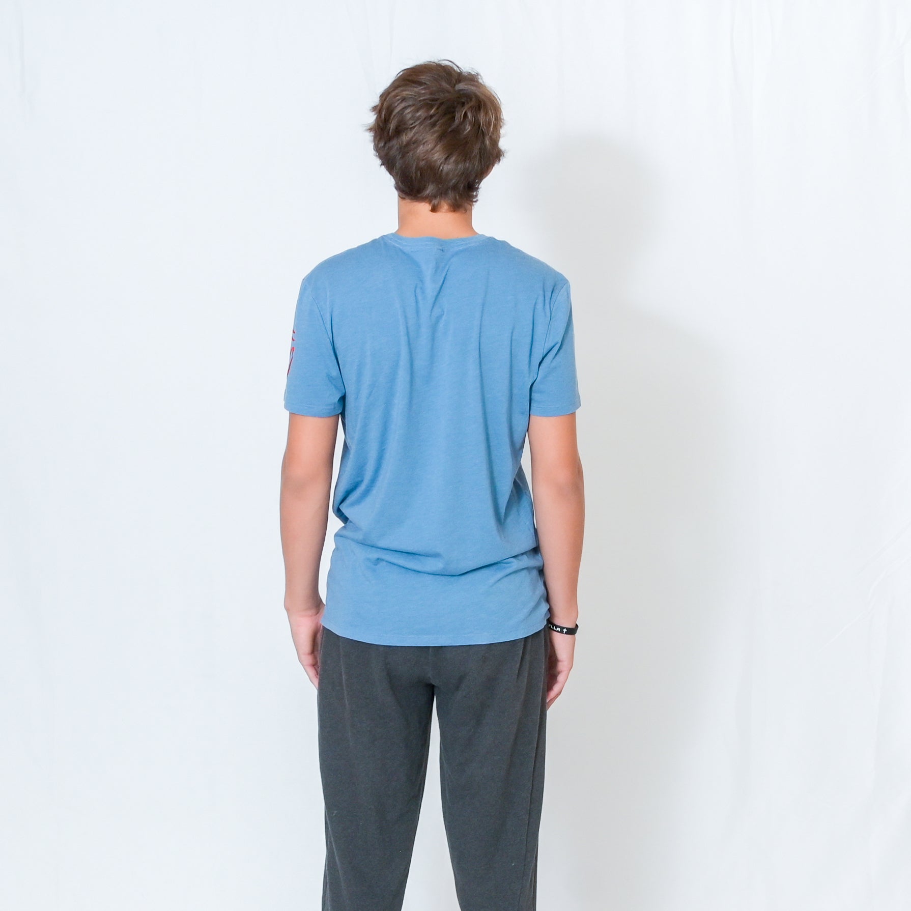 Denim Blue Short Sleeve Unisex – BE Light the LIGHT T-Shirt Be | Ari\'s THE + Heart Shop